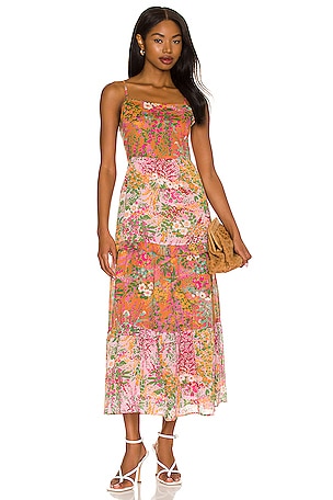Banjanan Hazel Dress in Loki's Garden Caramel & Lilac Sachet | REVOLVE