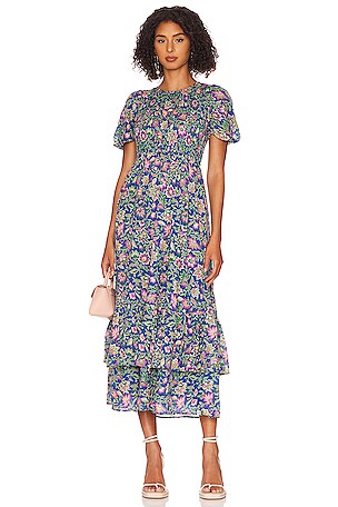 Banjanan x REVOLVE Quant Midi Dress in Poppy Mellow Surf | REVOLVE Banjanan x REVOLVE Quant Midi Dress in Poppy Mellow Surf | REVOLVE