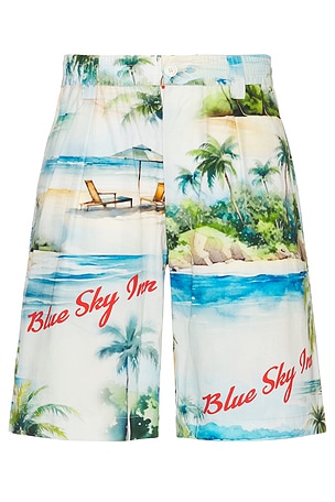 Island Poplin Shorts Blue Sky Inn