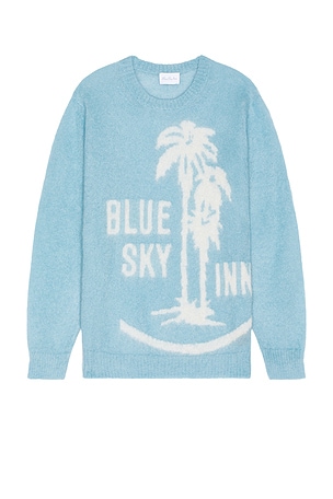 Mohair Sweater With Palms Blue Sky Inn