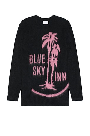 Mohair Sweater With Palms Blue Sky Inn