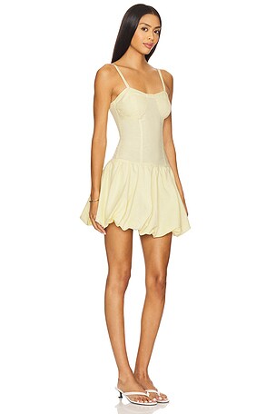 BLANKNYC Bubble Mini Dress in Lemon