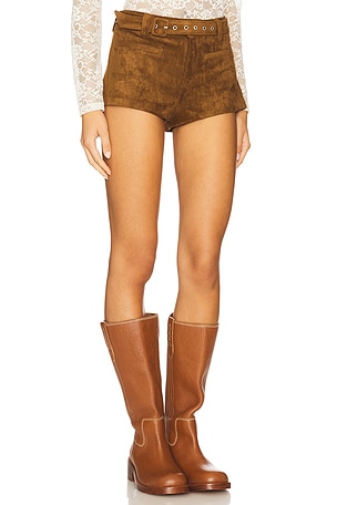 BLANKNYC Faux Suede Hot Short in Brown. Size 31. Also