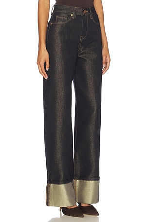 BLANKNYC Cuffed Wide Leg Jeans in Blue
