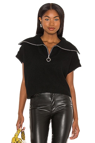 BLANKNYC Half Zip Sleeveless Sweater in Note To Self REVOLVE