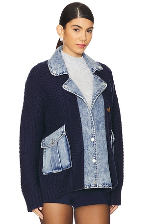 BLANKNYC Cardigan in Denim-Medium