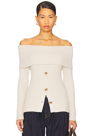 Off The Shoulder Sweater Top in BLANKNYC