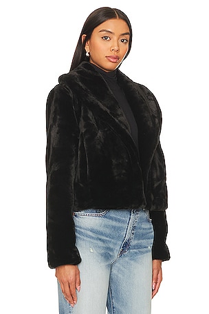 BLANKNYC Faux Fur Jacket in Black
