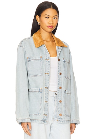 BLANKNYC Denim Corduroy Shacket in Blue