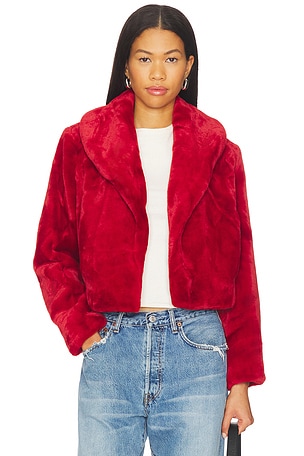 Cropped Faux Fur Coat BLANKNYC