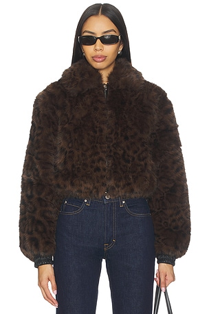 Cropped Faux Fur Coat BLANKNYC