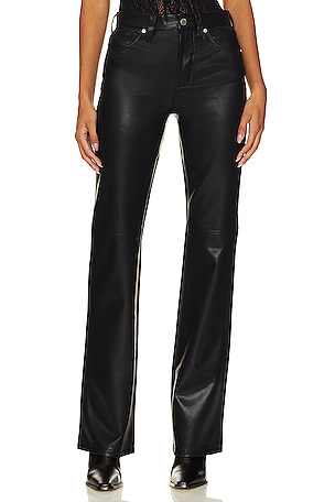 AFRM heston high rise straight leg faux leather pants in snake print - part  of a set
