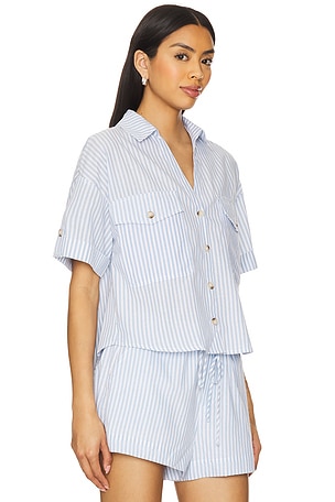 BLANKNYC Button Up Shirt in Baby Blue