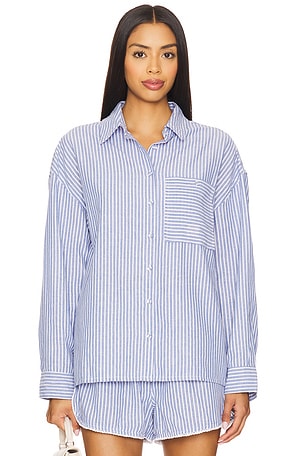 BLANKNYC Button Up Shirt in Blue