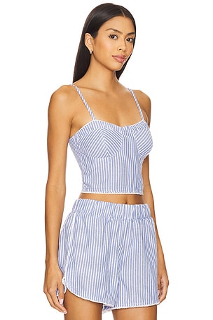 BLANKNYC Bustier Crop Top in Blue