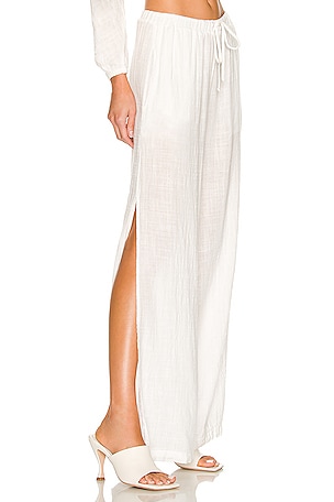 Bella Dahl Side Slit Beach Pant in White