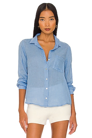 Rails Camille Blouse in Sapphire Acid Wash