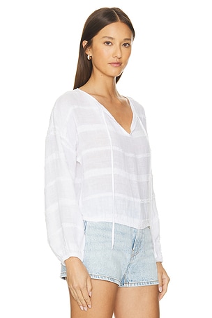 Bella Dahl Tie Up Pullover Top in White