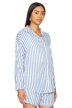 Bella Dahl Boyfriend Button Down in Blue