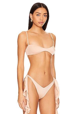 Belle The Label Clio Bikini Top in Nude