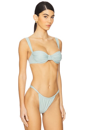 Belle Anna Oracle Bikini Top in Green. Size S. Also