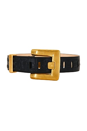 Anthem 4.5cm Embossed Croco Belt BALMAIN