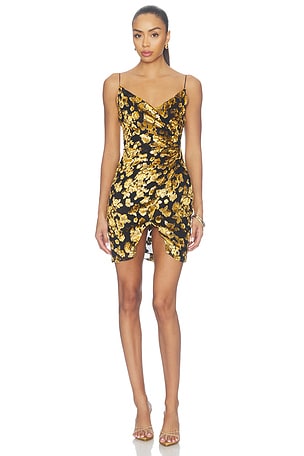 Thin Strap Gold Velvet Dress BALMAIN
