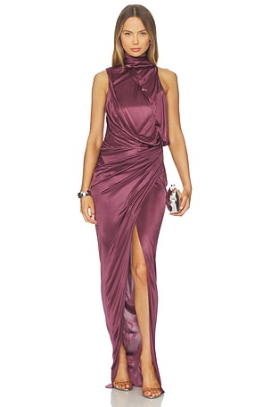 Interlock Halterneck Long Dress BALMAIN
