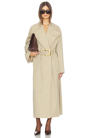 BELTED GABARDINE LONG トレンチ BALMAIN