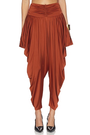 Pleated Fluid Jersey Shiny Pant BALMAIN