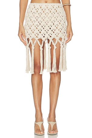 JUPE CROCHET COTTON KNIT BALMAIN