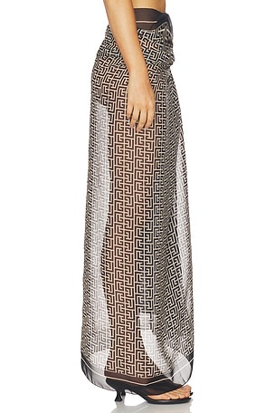 BALMAIN Monogramme Cover Up Pareo in Black