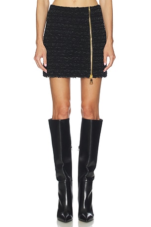 Zipped Tweed Skirt BALMAIN