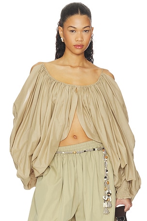 БЛУЗКА DRAPED COTTON BALMAIN