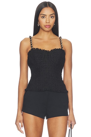 Chain Straps Tweed Top BALMAIN