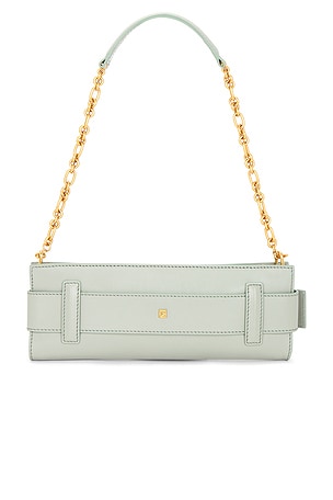 BALMAIN Anthem Clutch in Mint
