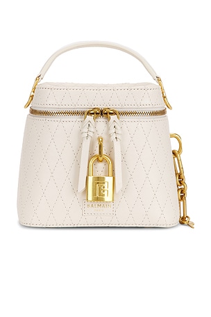 BALMAIN Pulse Vanity-stitched Bag in Cream