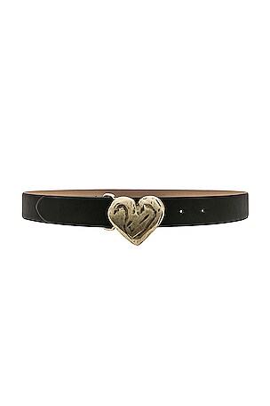 Streets Ahead Heart Belt in Black & Brass