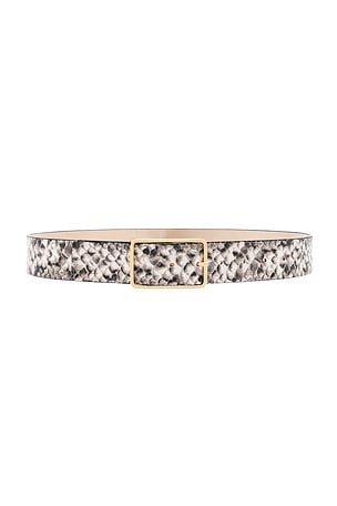 B-Low the Belt Milla Python Belt in White & Gold | REVOLVE