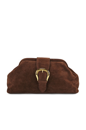 Estelle Buckle Suede Clutch B-Low the Belt