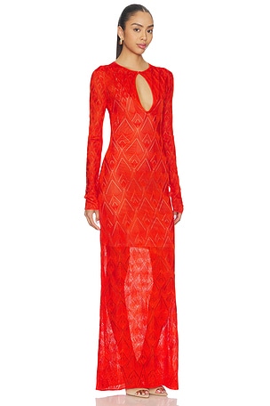 Blumarene ROBE LONG KNIT en Orange