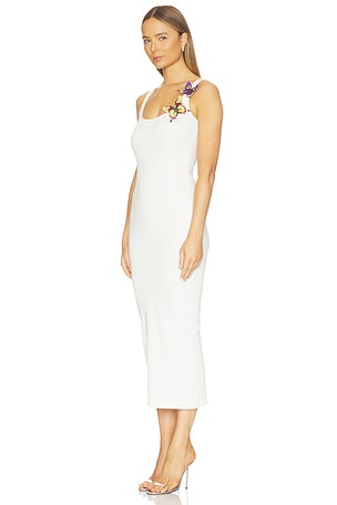 Blumarine Butterfly Tank Dress in White