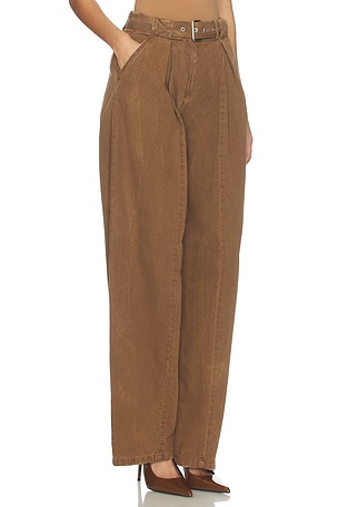 Blumarine Canvas Wide Leg in Brown