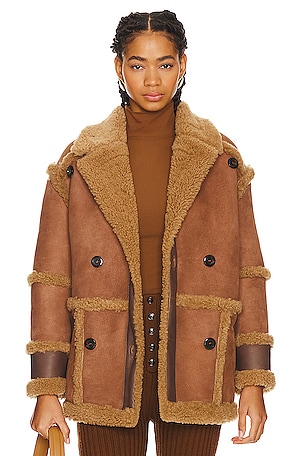 Shearling and Leather Jacket BLANCHA