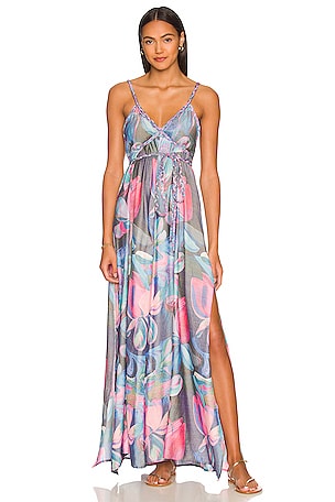 what color shoes go with champagne bridesmaid dresses Blush Multi Watercolor Printed Organza Gown
