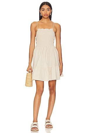 BCBGeneration Cowl Neck Cami Dress in Champagne