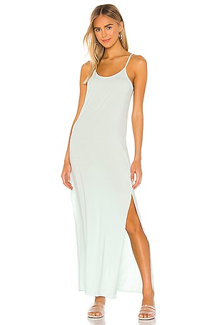 Bobi Draped Modal Jersey Maxi Dress in Spa | REVOLVE