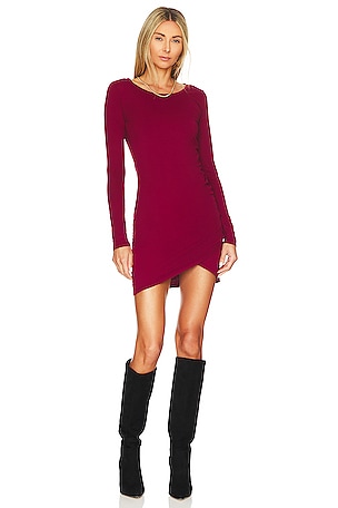 knee length fringe dress Decker Fringe Midi Dress Waterfall / S