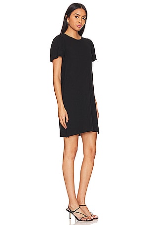 Bobi Shirt Mini Dress in Black