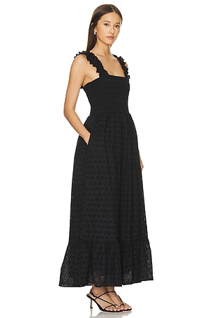 Bobi Eyelet Dress in Black